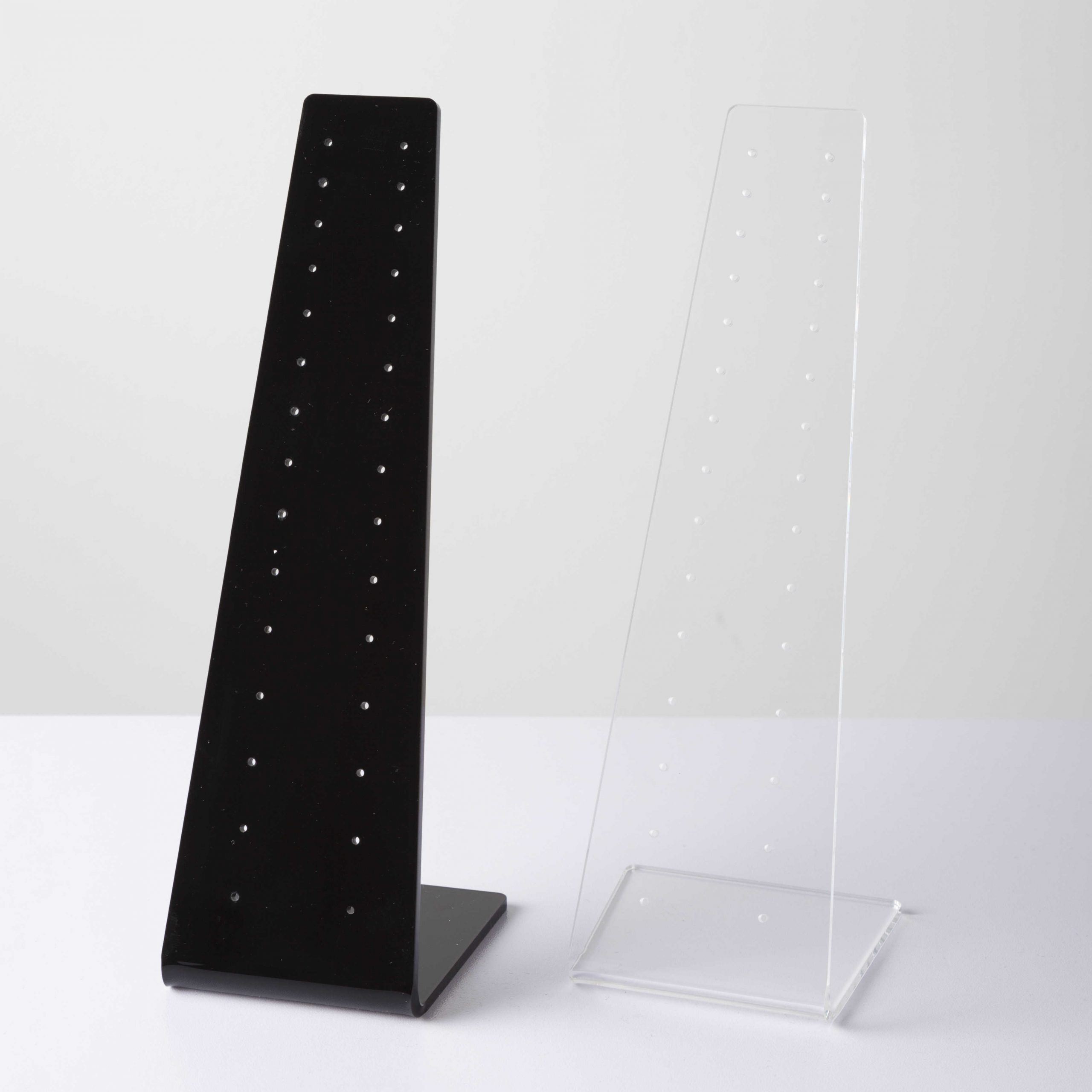 Acrylic Black/Clear Earring Holder