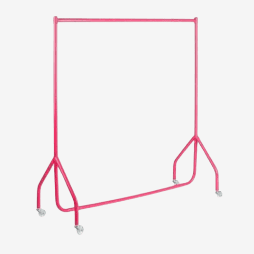 Children’s Pink Clothes Rail on Wheels