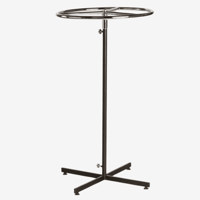 Round Clothes Rail – BlackChrome
